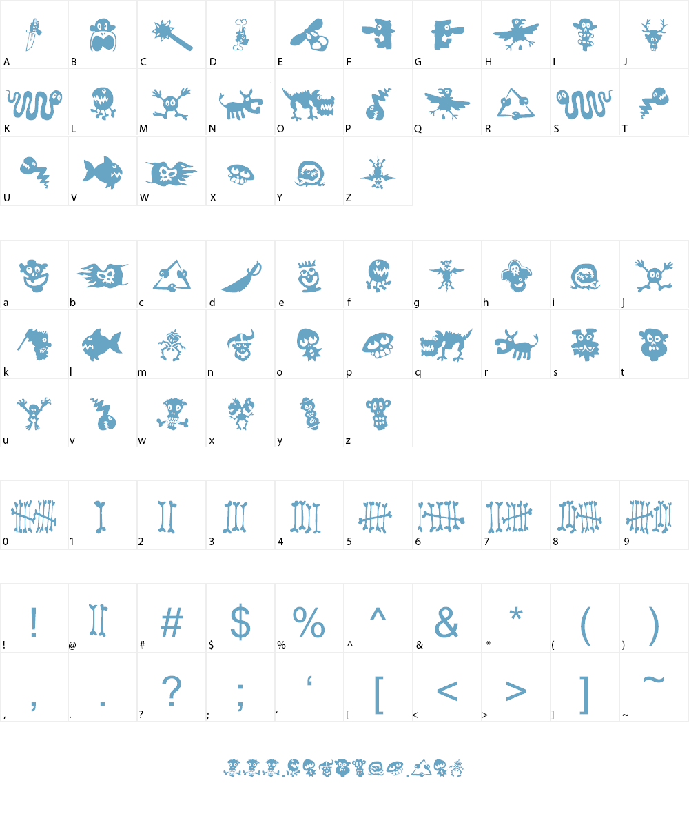 Sam's Dingbats No.1 Font Character